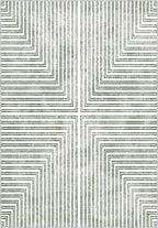Kylie Striped Modern Rug - Green