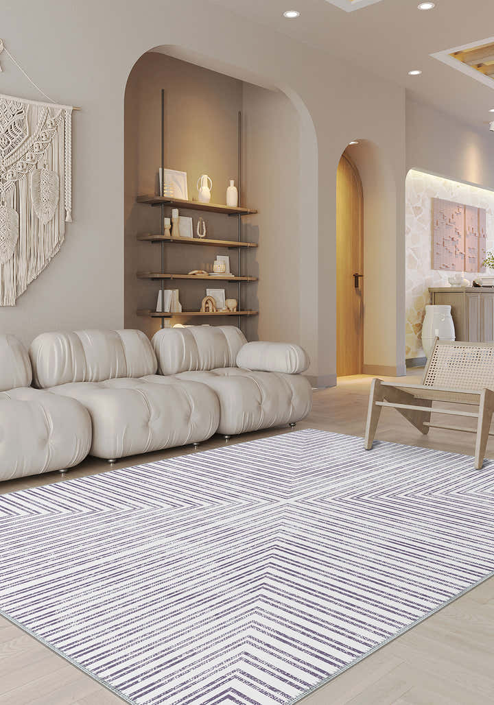 Kylie Purple Striped Rug