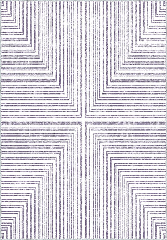 Kylie Purple Striped Rug