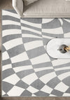 Mini Grey Checkered Rug