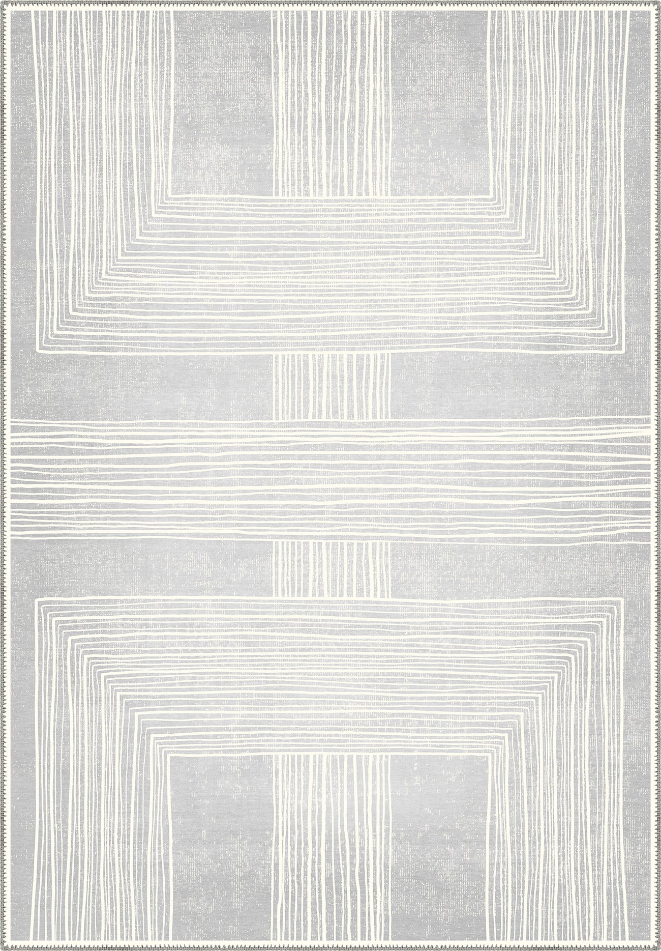 Charles Grey Geometric Rug | Rugette Washable Rug