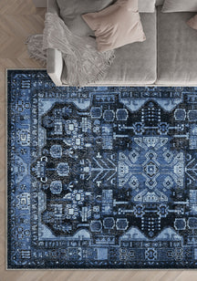Gideon Blue Medallion Rug
