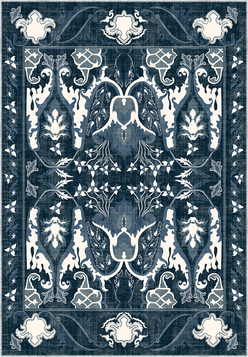 Henry Blue Distressed Rug