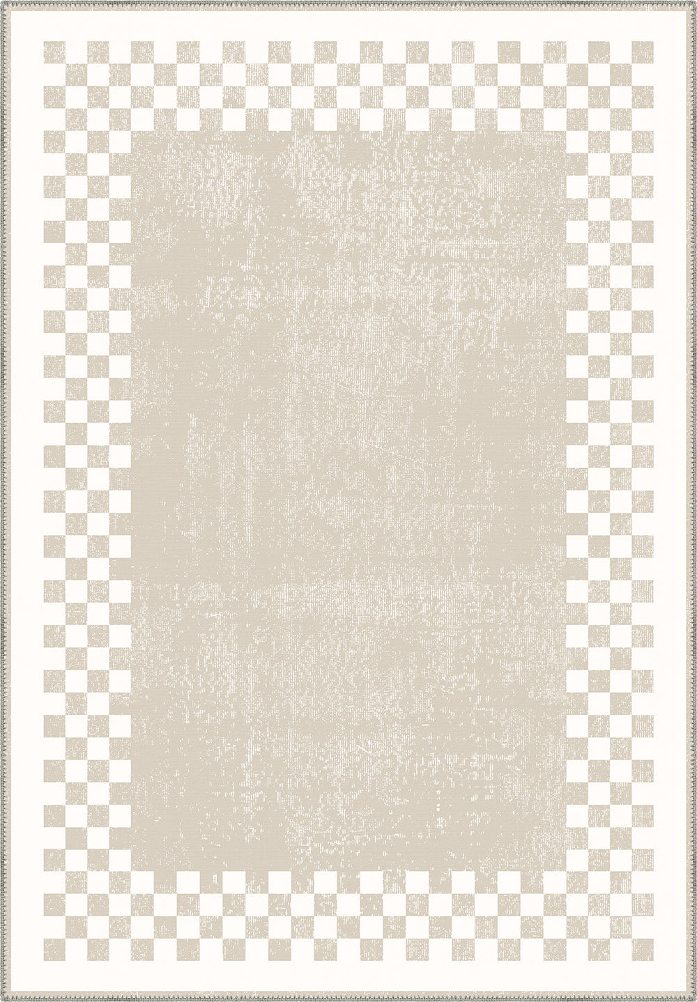 Beige Check Rug Gawain Beige Checkered Rug | Rugette Washable Rug