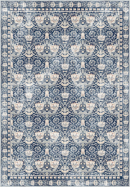 Zachary Blue Distressed Oriental Rug