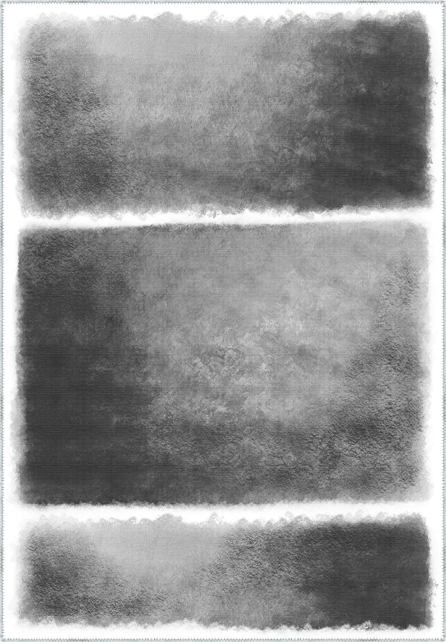 Vionette Grey Abstract Washable Rug