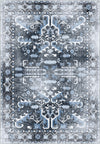 Grace Blue Erased Washable Rug