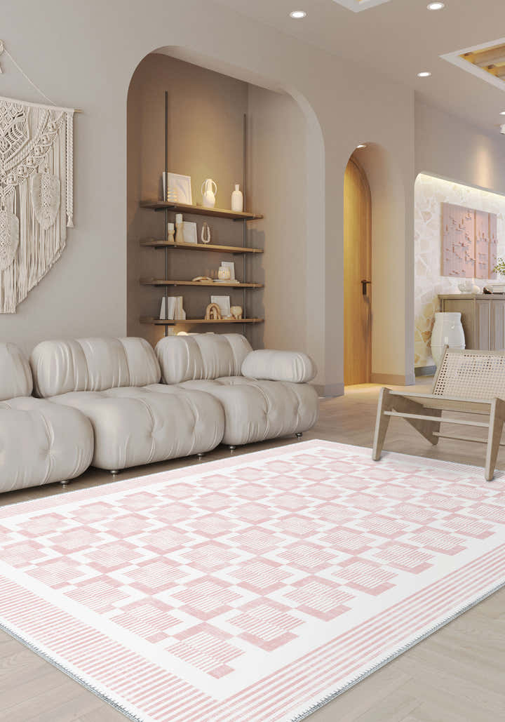 Berylle Light Pink Striped Rug