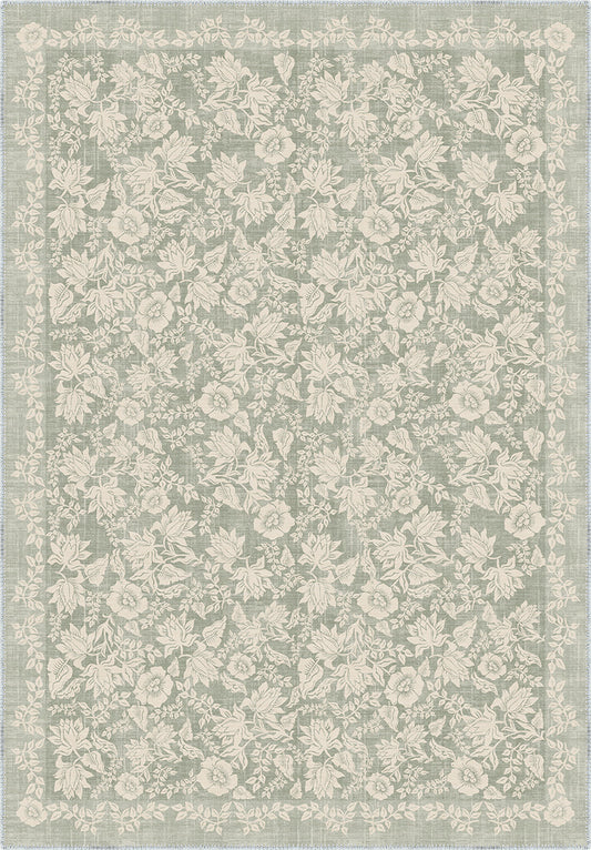 Minora Floral Sage Green Rug