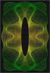 Optio Black Green Futuristic Rug