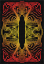 Optio Black Orange Psychedelic Art Rug