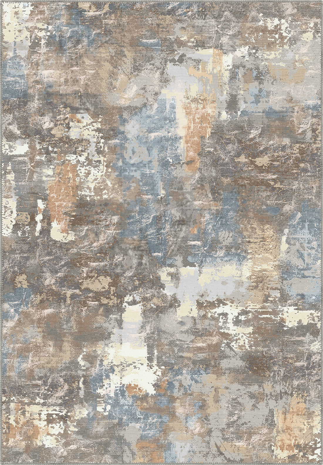 Matthew Abstract Washable Rug | Rugette Earthy Area Rug