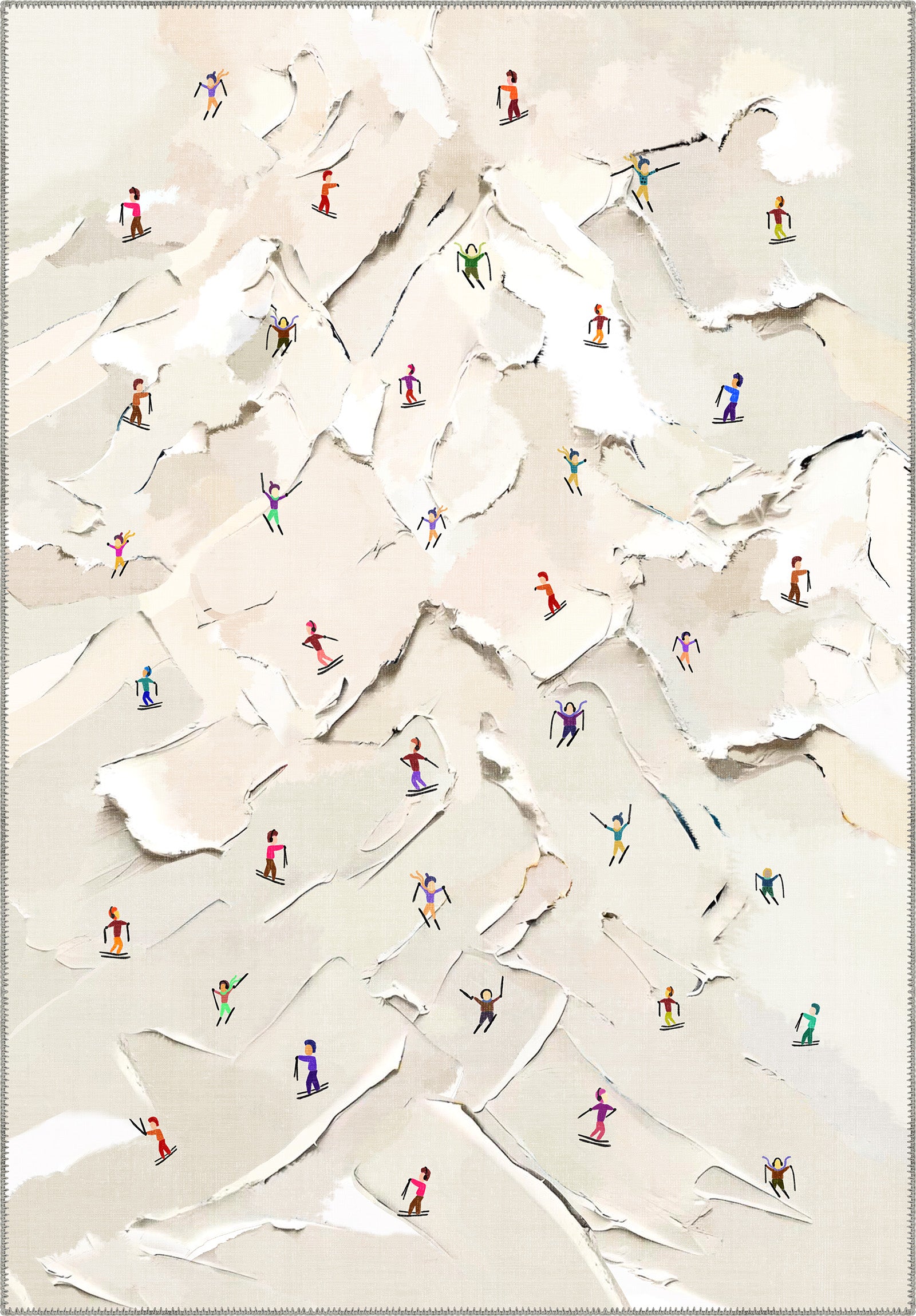 Nico Ski Slopes Rug | Rugette Offwhite Rug