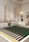Quillon Green Plaid Rug