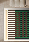 Quillon Green Plaid Rug