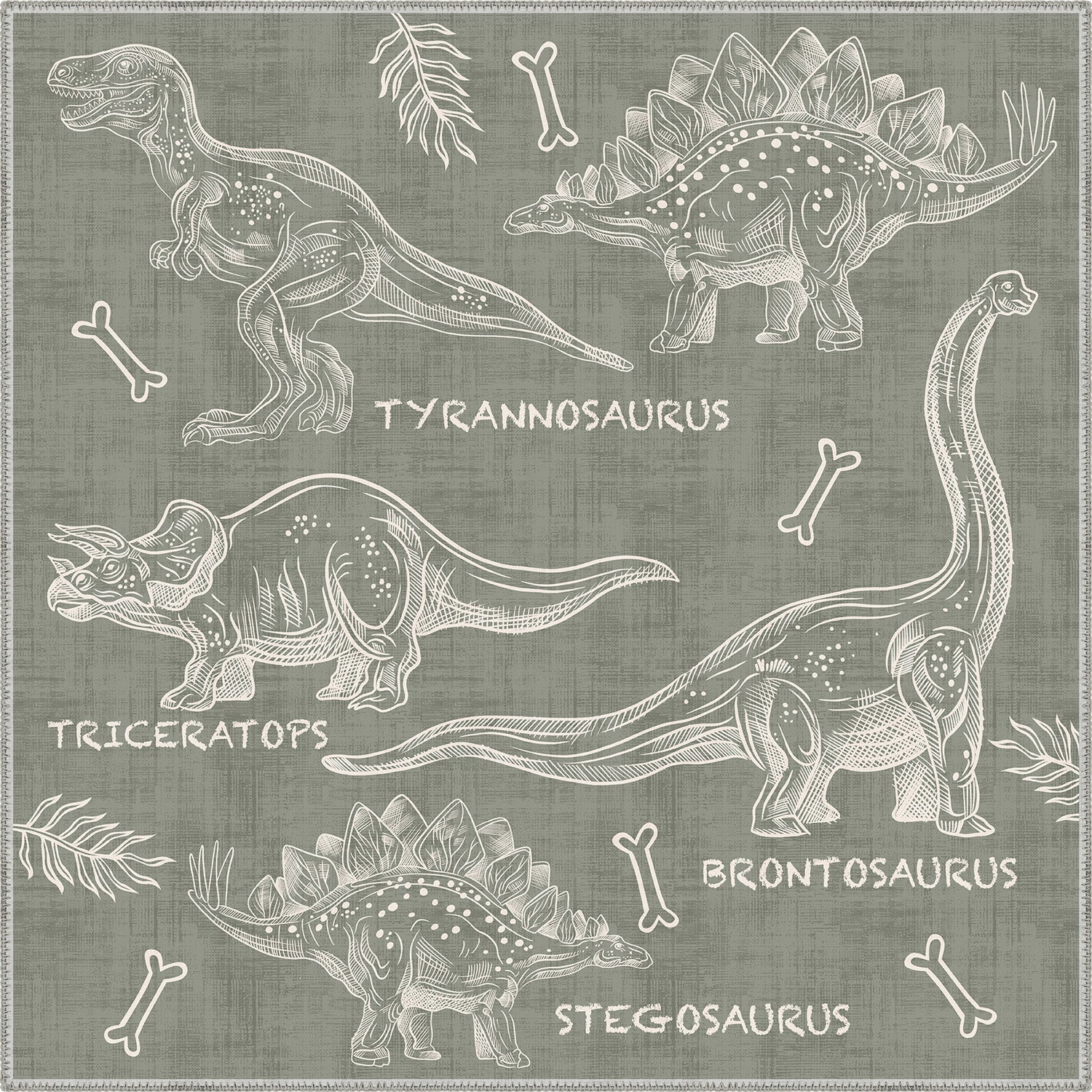 Daxon Green Dinosaur Rug | Rugette Kids Room Rug