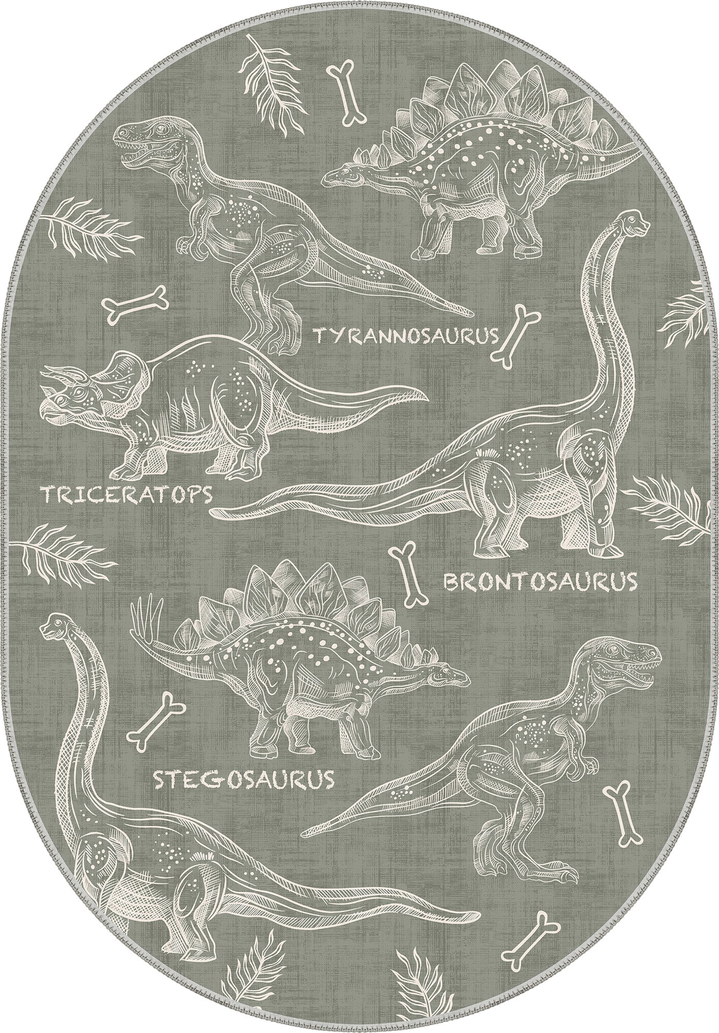 Daxon Green Dinosaur Rug | Rugette Kids Room Rug