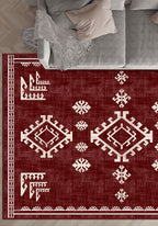 Lina Burgundy Rustic Rug