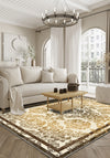Cream gothic rug for living room.