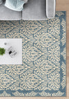 Odessa Blue Damask Rug