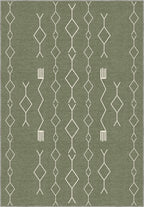 Geometric Sage Green Rug