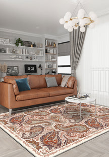 Paisley pattern rug for living room