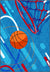Michael Blue Basketball Rug