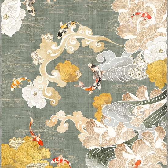Sage Green Koi Rug