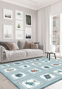 Coastal rug for living room.