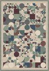 Cool geometric rug for living room.