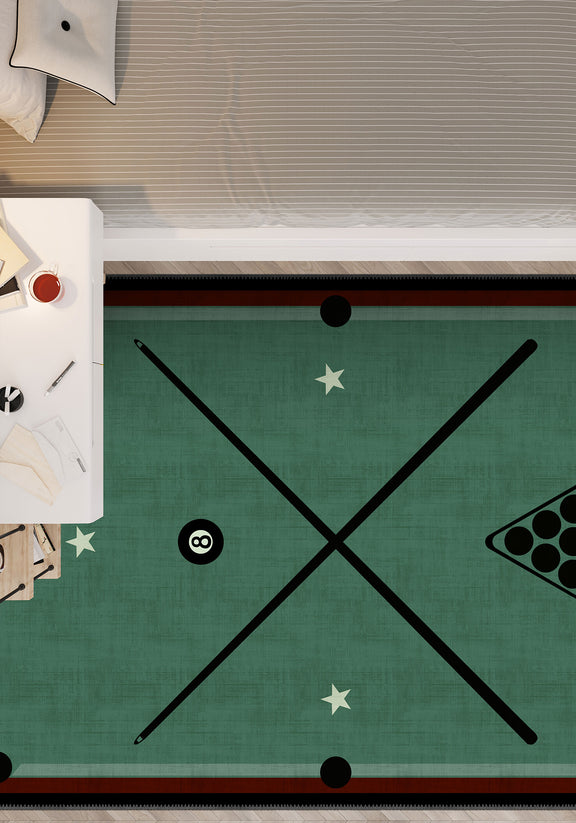 Orion 8 Ball Rug | Billiard Table Rug – Rugette