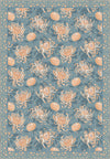 Blue floral rug