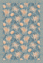 Blue floral rug