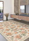Floral rug for living room.