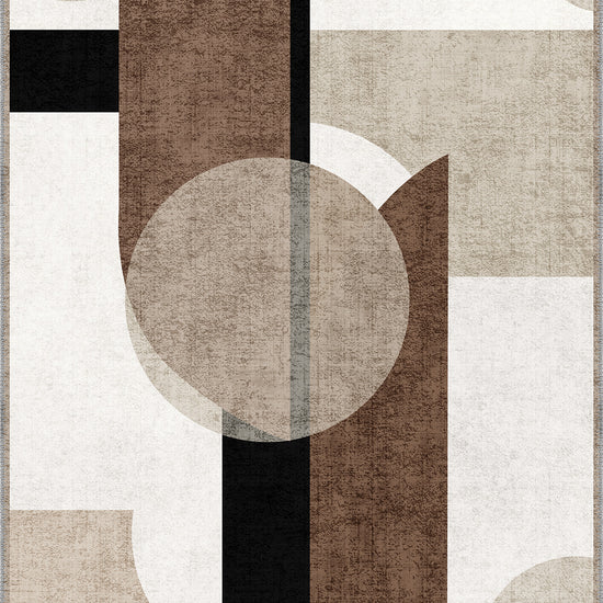 Taupe Geometric Rug