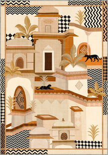 Decorative eclectic rug for living room.