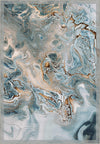 Blue gold melting rug.