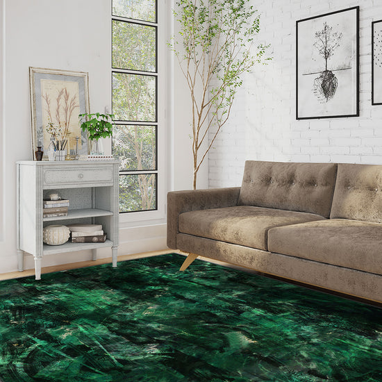 Malachite rug for living room.