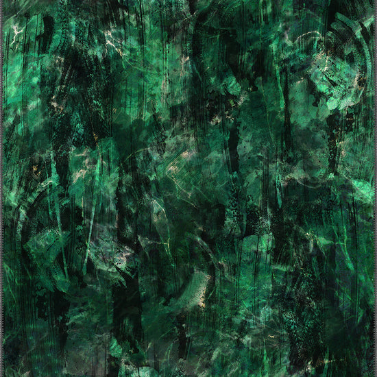 Emerald green rug for living room.