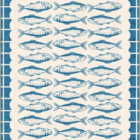 Fish pattern rug.