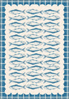Fish pattern rug.