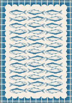 Fish pattern rug.