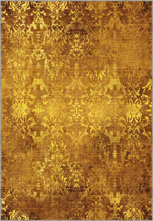 Gold vintage rug for living room.