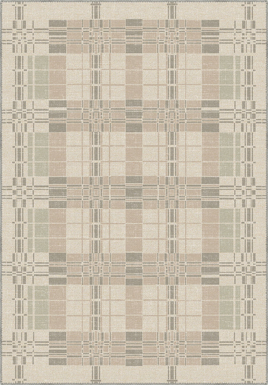 Yavanna Striped Beige Washable Rug