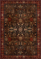 Kairo Black Burgundy Persian Rug
