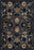 Navy floral rug with royal pattern