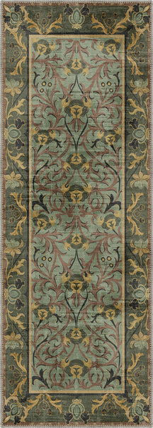 Arabella Sage Green Victorian Rug