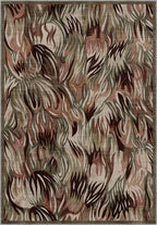 Abstract sage green rug for living room.