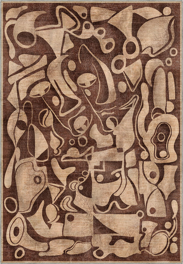 Virella Brown Abstract Rug