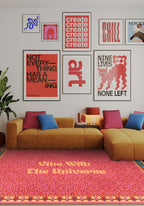 Vibe With The Universe Pink Leopard Rug